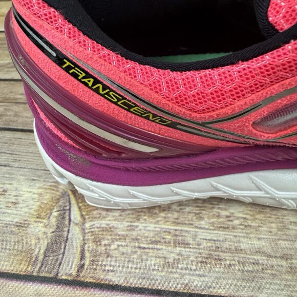 Brooks Womens Transcend Ultimate Ride Shoe Pink Running Sneakers 9.5 - Picture 8 of 11